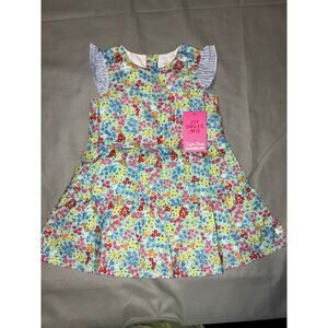 RuffleButts NEW Baby/Toddler 18-24M Girls Summer Sleeveless tiered floral Dress